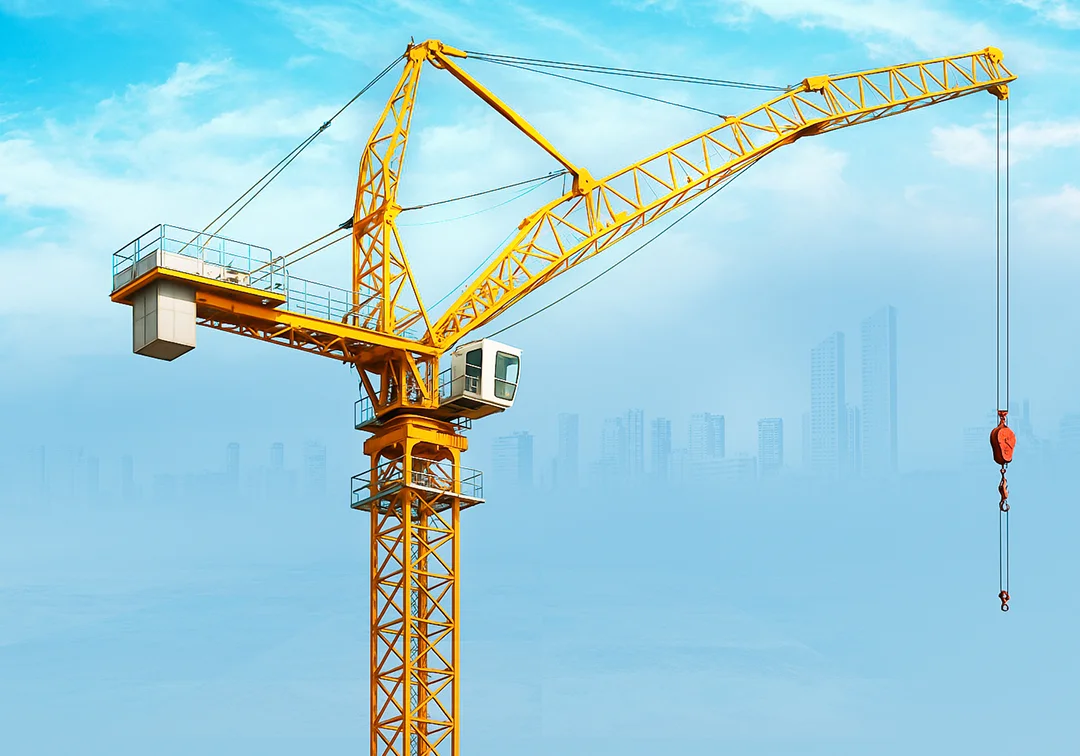 Luffing crane structure