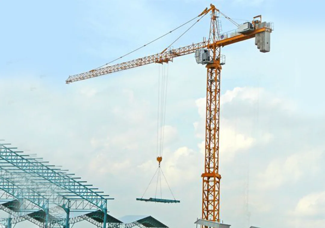Yellow tower crane
